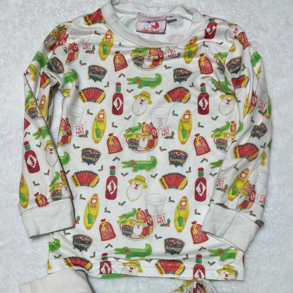 Little Louanne Southern Christmas print pajama set size 2t